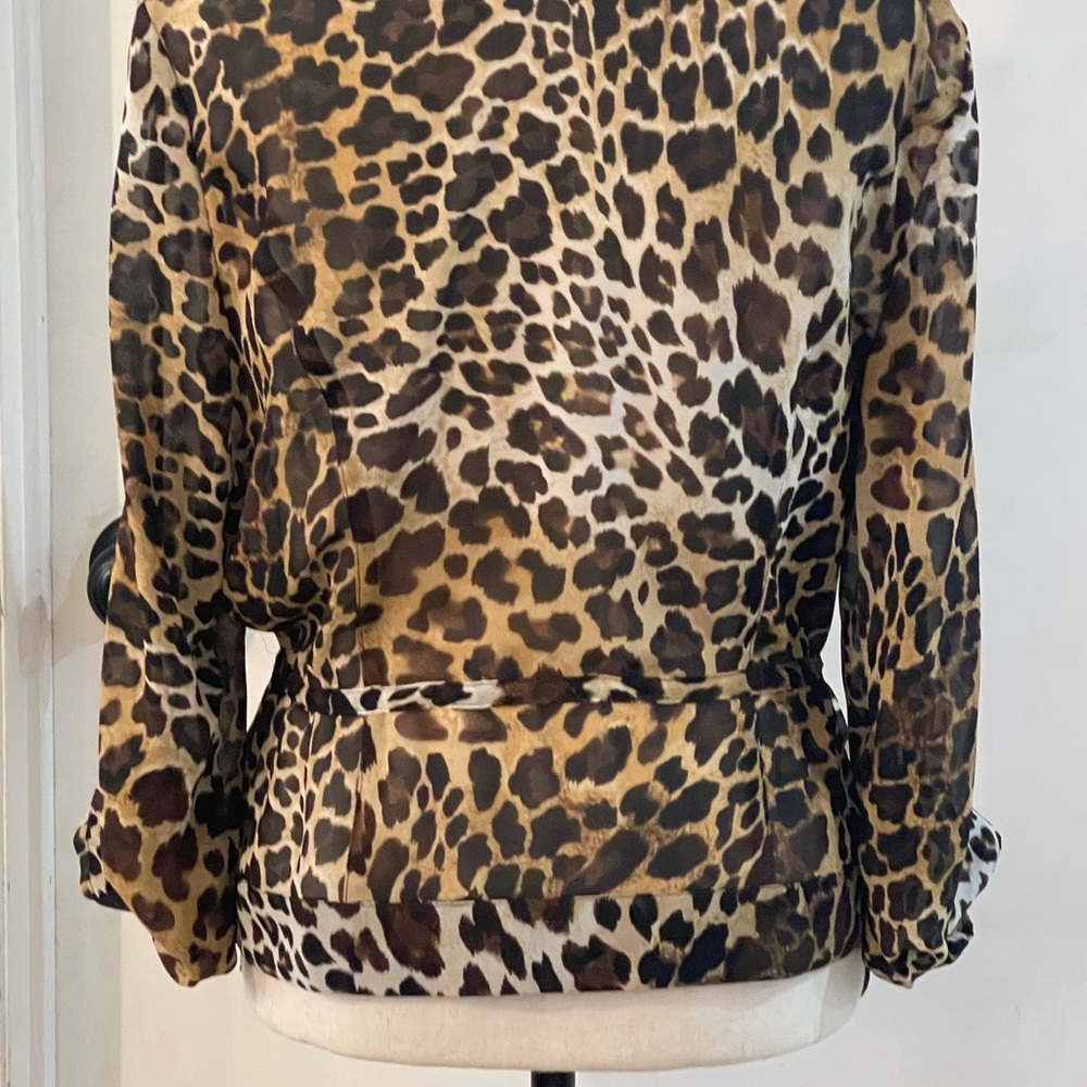 Cache sheer leopard top/ jacket - Picture 2 of 7